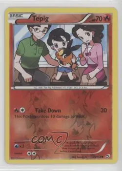 Tepig Reverse Foil Pokemon Black & White Legendary Treasures #25 - Image 1