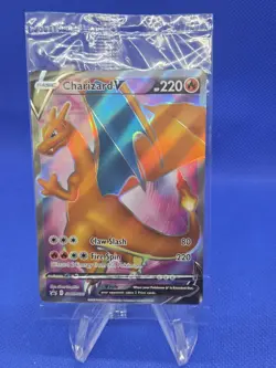 SEALED 2020 Pokemon Champions Path UPC Charizard V SWSH050 Full Art Promo - Image 1