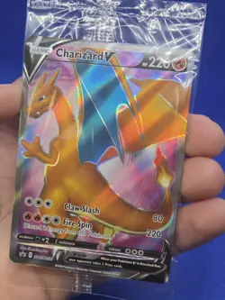SEALED 2020 Pokemon Champions Path UPC Charizard V SWSH050 Full Art Promo - Image 2