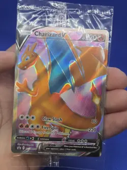 SEALED 2020 Pokemon Champions Path UPC Charizard V SWSH050 Full Art Promo - Image 3