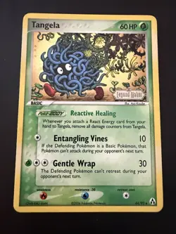 Pokemon TCG Legend Maker Tangela 44/92 Stamped Reverse Holo Near Mint - Image 1