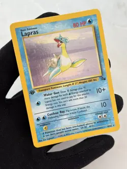 1999 Pokemon Fossil Lapras Holo 1st Edition Rare Card No 10/62 - Image 2