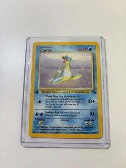 1999 Pokemon Fossil Lapras Holo 1st Edition Rare Card No 10/62 - Image 5