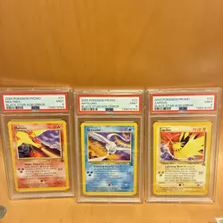 2000 Pokemon Sequential PSA 9 AOKI Error Zapdos Moltres Articuno Black Star Prm - Image 1