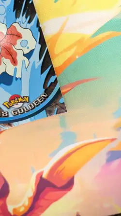 Pokemon Topps Series 3 #118 Goldeen Holo Foil Blue Logo - Image 4