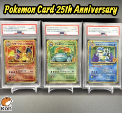 PSA10 3 Set Charizard Blastoise Venusaur Japanese Pokemon Card 25th Anniversary - Image 1