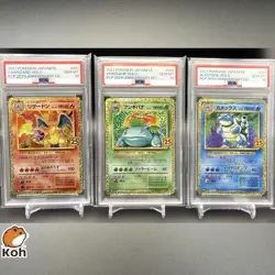 PSA10 3 Set Charizard Blastoise Venusaur Japanese Pokemon Card 25th Anniversary - Image 4