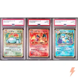 PSA 10 Venusaur Charizard Blastoise Set 001-003/032 Classic Pokemon Japanese - Image 1