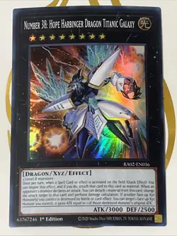Yu-Gi-Oh Number 38: Hope Harbinger Dragon Titanic Galaxy Super Rare - Image 1