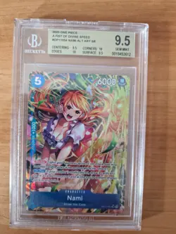 One Piece Karte Nami (OP11-054) (V.2) ALT ART SR EN BGS 9.5 Mint - Image 1