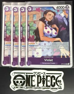 4x One Piece OP10-062 R Violet - English - Foil - Playset - TCG - Mint - Image 1