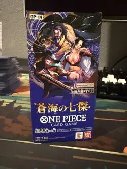 One Piece Japanese OP-14 Booster Box Sealed The Azure Sea's Seven US - Image 1