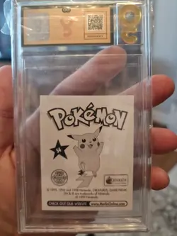 Pokemon 1999 Merlin Series 1 Blastoise S4 Prism Sticker - Image 2