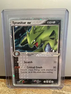 Pokemon TCG Tyranitar EX 17/17 Pop Series 1 Ultra Rare Holo Card Excellent - Image 1
