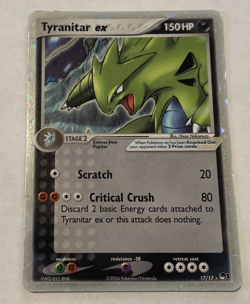 Pokemon TCG Tyranitar EX 17/17 Pop Series 1 Ultra Rare Holo Card Excellent - Image 1