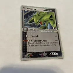Pokemon TCG Tyranitar EX 17/17 Pop Series 1 Ultra Rare Holo Card Excellent - Image 3