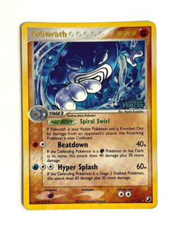 Pokemon TCG Poliwrath 11/115 Reverse Holo Ex Unseen Forces Stamp DMG - Image 1
