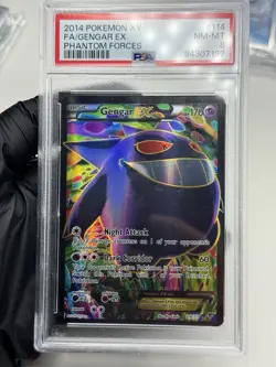 Gengar EX #114 PSA 8 MINT Full Art 2014 XY Pokemon Phantom Forces very low pop - Image 1