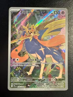 Pokemon TCG Zacian Illustration Rare ME02: Phantasmal Flames 100/094 NM - Image 1