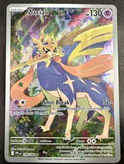 Zacian 100/094 - Me02: Phantasmal Flames Pokemon Trading Card Game Holo - NM/M - Image 1