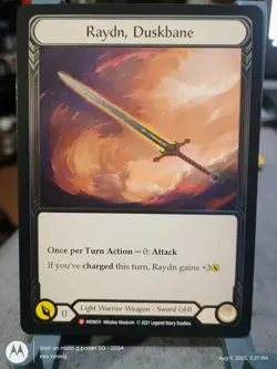 Flesh and Blood Monarch 1st Edition Raydn, Duskbane Cold Foil MON031 NM+ - Image 1