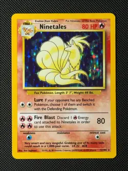 Pokemon Cards Ninetales 12/102 Holo Base Set Rare LP - Image 1