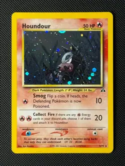 Pokemon Cards Houndour 24/75 Holo Neo Discovery Rare NM - Image 1