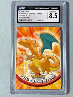 Vintage Pokemon Charizard TOPPS 1999 First Print Graded CGC 8.5 Card - Image 1