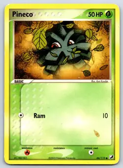 Pineco - EX Unseen Forces 66/115 Aya Kusube Pokemon Card HP - Image 1