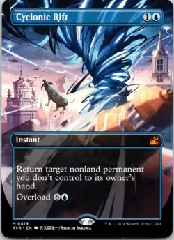 Cyclonic Rift (Anime Borderless) 419 Ravnica Remastered NM MTG - Image 1