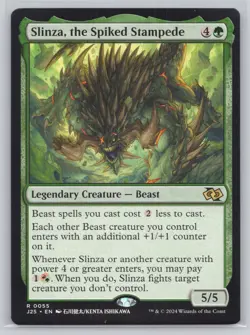 Slinza, the Spiked Stampede (Anime) R Foundations Jumpstart 55 NM - Image 1