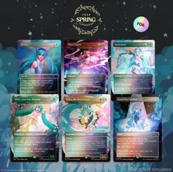 MTG Magic Secret Lair Hatsune Miku Sakura Superstar English Rainbow Foil Sealed - Image 4