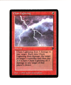 MTG Chain Lightning HP Legends Magic the Gathering ~ Free Shipping ~ - Image 1