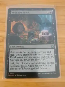 MTG Midnight Snack (FOIL) 0065 Foundations M/NM Free UK P&P - Image 1