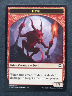Devil Token - Mtg Magic Card #A0 - Image 1
