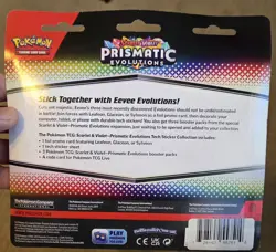 Pokemon Prismatic Evolutions Tech Sticker Collection & Leafeon Promo, New Sealed - Image 2