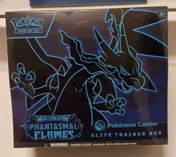 Phantasmal Flames Pokemon Center Exclusive Elite Trainer Box ETB Sealed New - Image 1