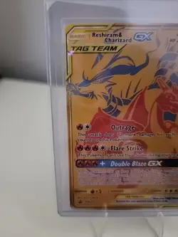 Pokemon Reshiram & Charizard GX Tag Team SM247 Promo Gold - Image 4