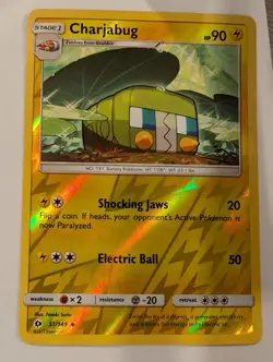 Charjabug 51/149 - Sun & Moon Base Set Pokemon Reverse Holo Foil Nice! - Image 1