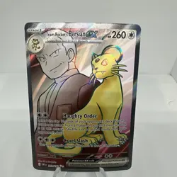 Pokemon TCG Team Rockets Persian EX Full Art 219/182 Destined Rivals Ultra Rare - Image 1