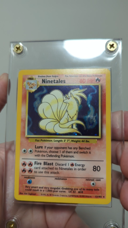 Vintage Rare Holographic Ninetails (Pokemon Base Set - 1999) (VLP) - Image 2