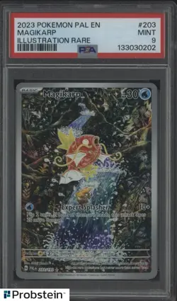 2023 Pokemon PAL EN Illustration Rare #203 Magikarp PSA 9 MINT - Image 1