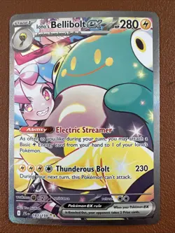 Iono’s Bellibolt EX 183/159 Journey Together Special Illustration Rare Pokemon - Image 1