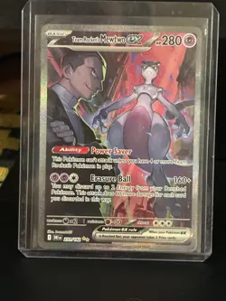 Pokemon TCG Team Rockets Mewtwo EX 231/182 Full Art English SIR - Image 1