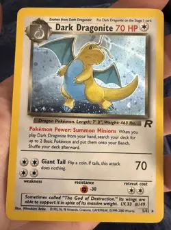 Pokemon TCG Dark Dragonite 5/82 Team Rocket Holo Rare English - Image 1