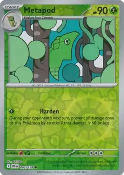 METAPOD 002/159 JOURNEY TOGETHER POKEMON (REVERSE HOLO, NM) - Image 1