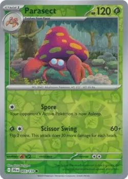 PARASECT 005/159 JOURNEY TOGETHER POKEMON (REVERSE HOLO, NM) - Image 1