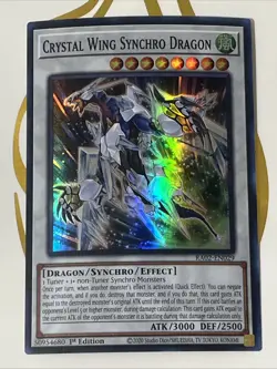 Yu-Gi-Oh Crystal Wing Synchro Dragon - Super Rare 1st Edition RA02-EN029 - Image 1