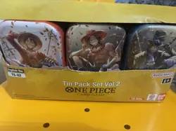 One Piece TCG DISPLAY 12x Mini Tin Pack Set VOL. 2 All 3 characters x4 fast ship - Image 1