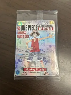 ONE PIECE Monkey D. Luffy College Basketball US Voyage 2026 Promo Mint Sealed - Image 1